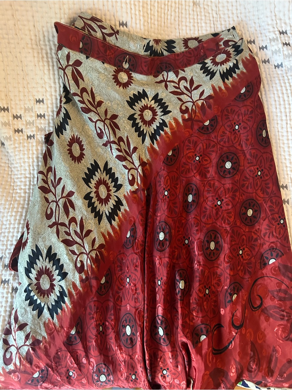 REVERSABLE SARI SARI WRAP SKIRT! A-Line Maxi Skirt